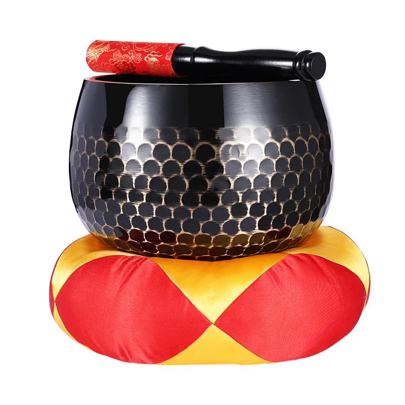 Brass Tibetan Singing Bowl Meditation Yoga Buddha Nepal Singing Bowls Massage Sound Therapy Healing Percussion Instrument Decorative Accessories