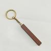 Wooden Keychain with Alloy Keyring Rectangular Pendant DIY Customization Painting Engraving Hot Stamping Key Chain Tags Bag Charm
