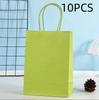 Candy Colorful Shopping Bags 10PCS Kraft Paper Gift Candy Bag Colored Hand-held Paper Bags Wedding Party Decoration Gift