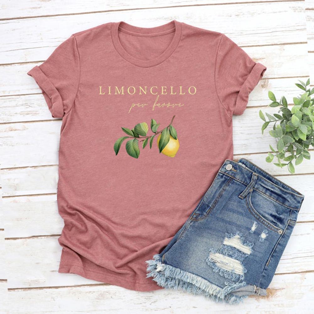 Limoncello TShirts Capri Italy Shirt Lemon Tee Unisex Short Sleeve Graphic Tshirts Italian Summer Tee Gift for Lemon Lovers