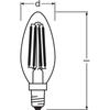 OSRAM Ampoule LED Flamme clair filament 4W=40 E14 chaud