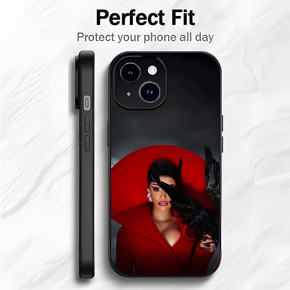 USA Rap Singer C-Cardi B Phone Case Phone Case Soft Packaging Lightweight For iPhone17 16 15 14 13ProMax