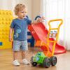 160ML Bubble Machine Bubble Gun with Push Handle Multifunctional Automatic Bubble Blower Bubble Maker for Toddlers and Children Outdoor Play