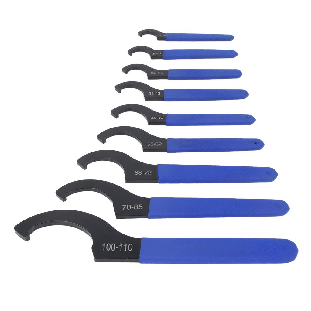 9PCS Set Coilover Spanner S2 Tool Steel C Shape ER Nut Shock Spanner Hook Wrench for Vehicles