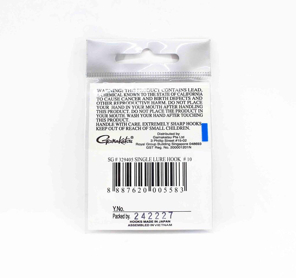 Gamakatsu 66702 Single Hooks - No. 10 Size, Blush, Gold Plated, 18-Pack, For Madai & Saltwater