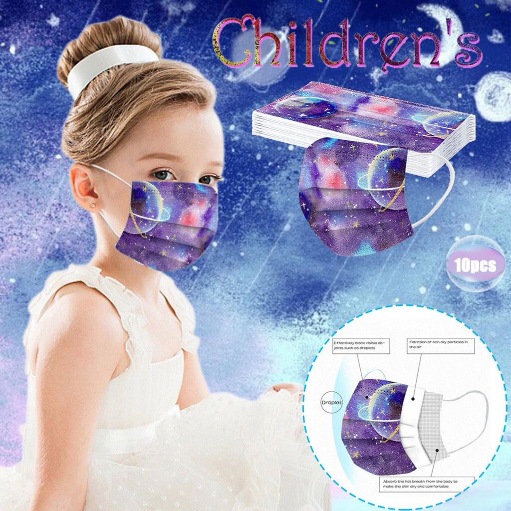 Children's 10/20/30/50 PC Star Printed Breathable Disposable Mask
