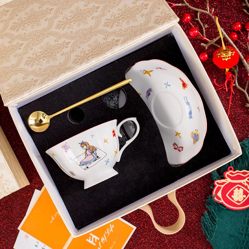 Ceramic Coffee Cup & Saucer Set