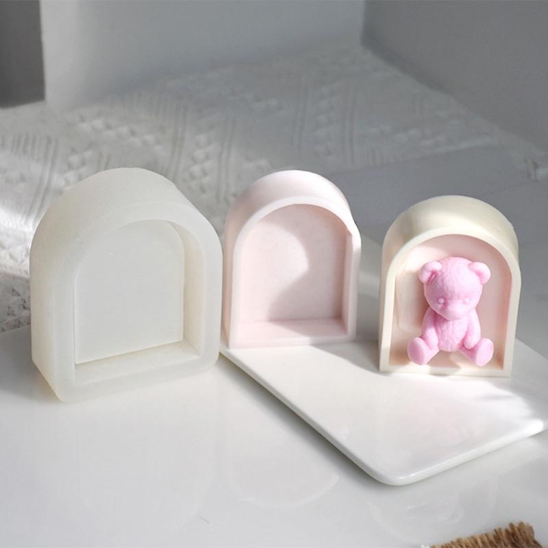 Irregular Door Frame Ornaments Making Gypsum Concrete Cement Creative Silicone Mold Diy Aroma Candle Decorations