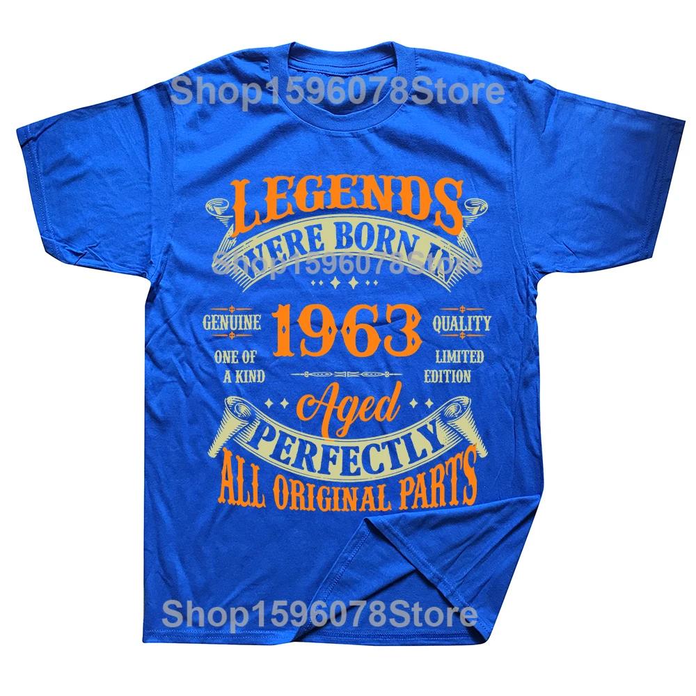 Birthday Vintage 1963 Old Gifts Vintage TShirts Summer Graphic Tshirt Streetwear Clothing Oversized Short Sleeve Tshirt