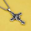 Antique Titanium Steel Viking Cross Necklace For Men Fade Resistant Pendant Jewelry