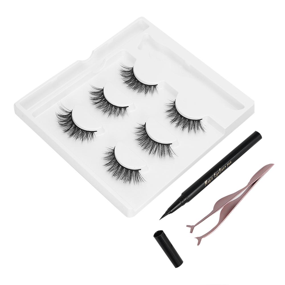 

Самоклеящаяся подводка для глаз, водная жидкая подводка для глаз, накладные ресницы, пинцет, набор инструментов для макияжа(Зеленый ящик E25 )