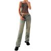 Sommer Damen Europäischer Stil Sexy Cropped Leopard Print Trägerloses Tube Top Cami, Mode Print Slim Fit Y2K Crop Top Für Damen