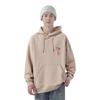 Li Ning Sports Lifestyle Series Trendy Sports Logo Text Pattern Embroidered Pullover Hoodie Unisex hoodies Beige AWDS369-3
