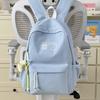 Schoolbag Ice Blue Matte Salt Sweet Balance College Style Backpack Female College Student Morning Eight Commuter Lightweight Simple Backpack