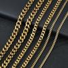 Classic Men Necklace Width 4 To 8 MM Stainless Steel Long Necklace For Men Women Chain Jewelry