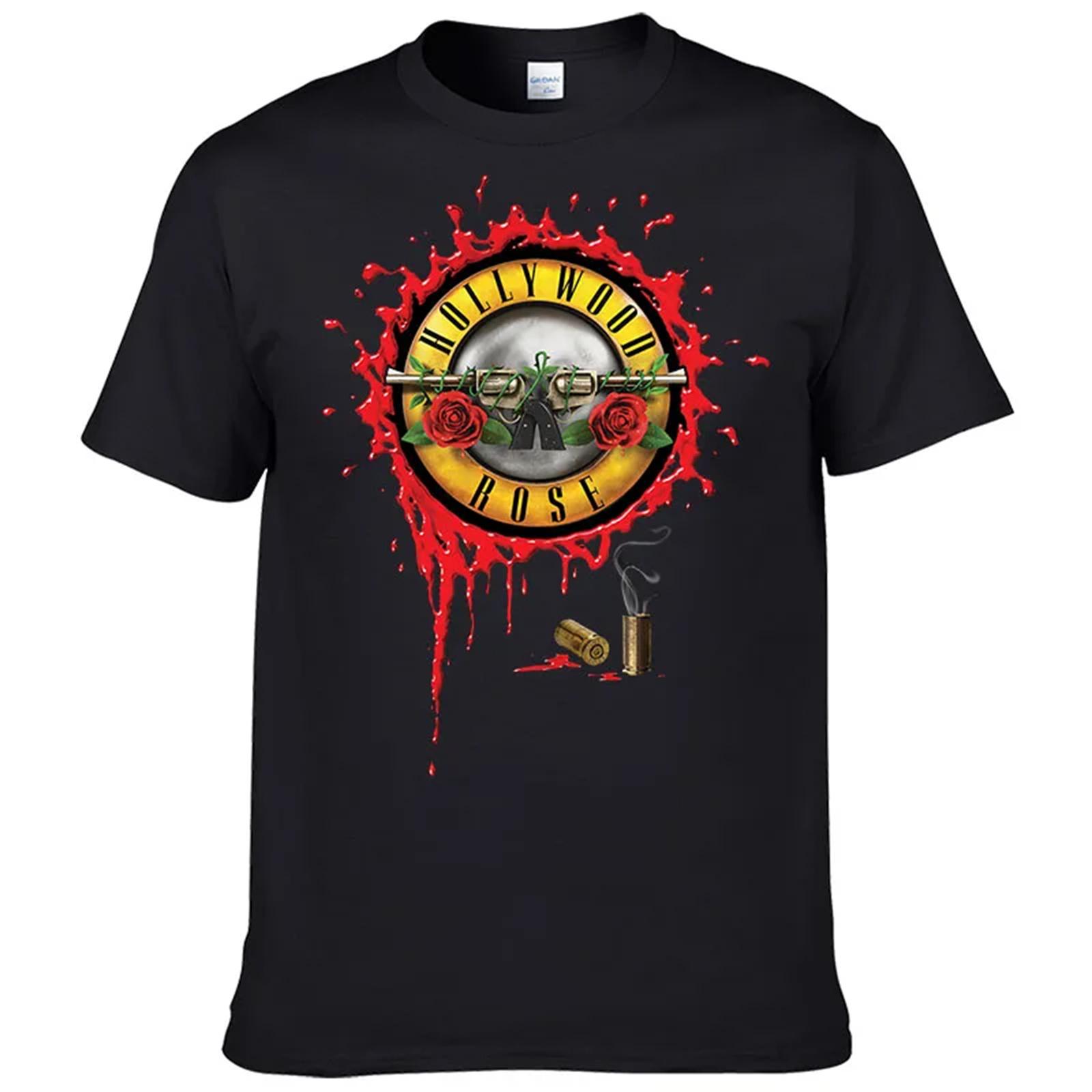 Guns N Roses T Shirt Men Fashion guns n roses Tshirt Summer Cotton Short Sleeve Homme Camisa Tops Tee T-shirt Clothing F01 S