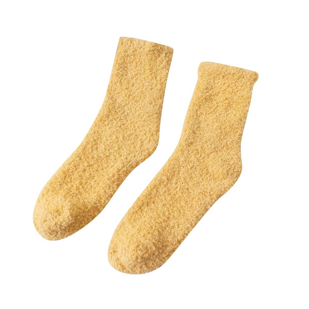 Women's Non-hair Coral Velvet Socks Thermal Floor Socks Plus Plush Sleeping Socks