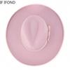 Neuestes Design Fedora Hut für Frauen Fascinator Rosa Hochzeitsdekoration Kirchenhüte Winter Wolle Panama Jazz Cap