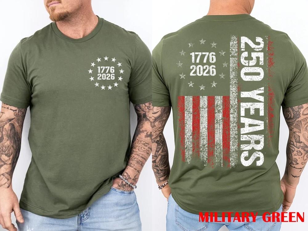 

250 Years American Anniversary 250th Independence Day T Shirt Full Size S3XL Unisex T-Shirt S