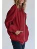 Teen Casual Zipper Hoodie with Turn-down Collar