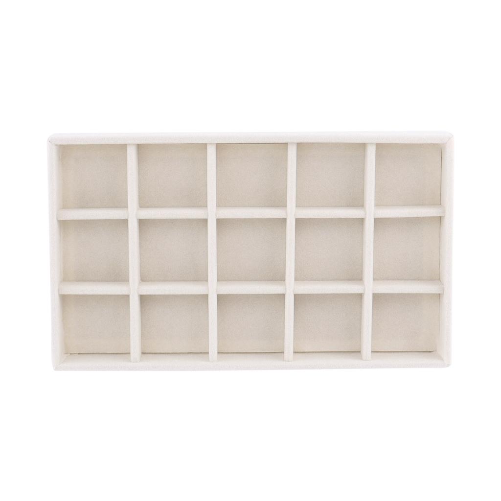 Vassoio Espositore Porta Gioielli in Velluto Cassetto Portaoggetti Porta Gioielli per Anelli Orecchini Collana Bracciale Organizer in Morbido Velluto