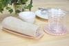 TATSU-CRAFT Oshibori Tray, Striped Pink, Dishwasher Safe, Stylish Plastic Pen Tray, Cute Oshibori Holder, Perfect for Commercial Use, Cafes,