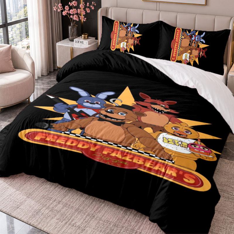Five Nights at Freddy’s 3Pcs Bedding Set Duvet Cover With Two Pillowcases For Bedroom Home Decoration