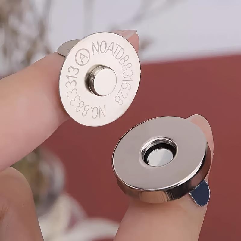 10SETS Round Magnetic Buckle, Metal Invisible Snap, Suitable for DIY Bags, Wallets, Handmade and Accessories - Seam-Free Hidden Magnetic Button