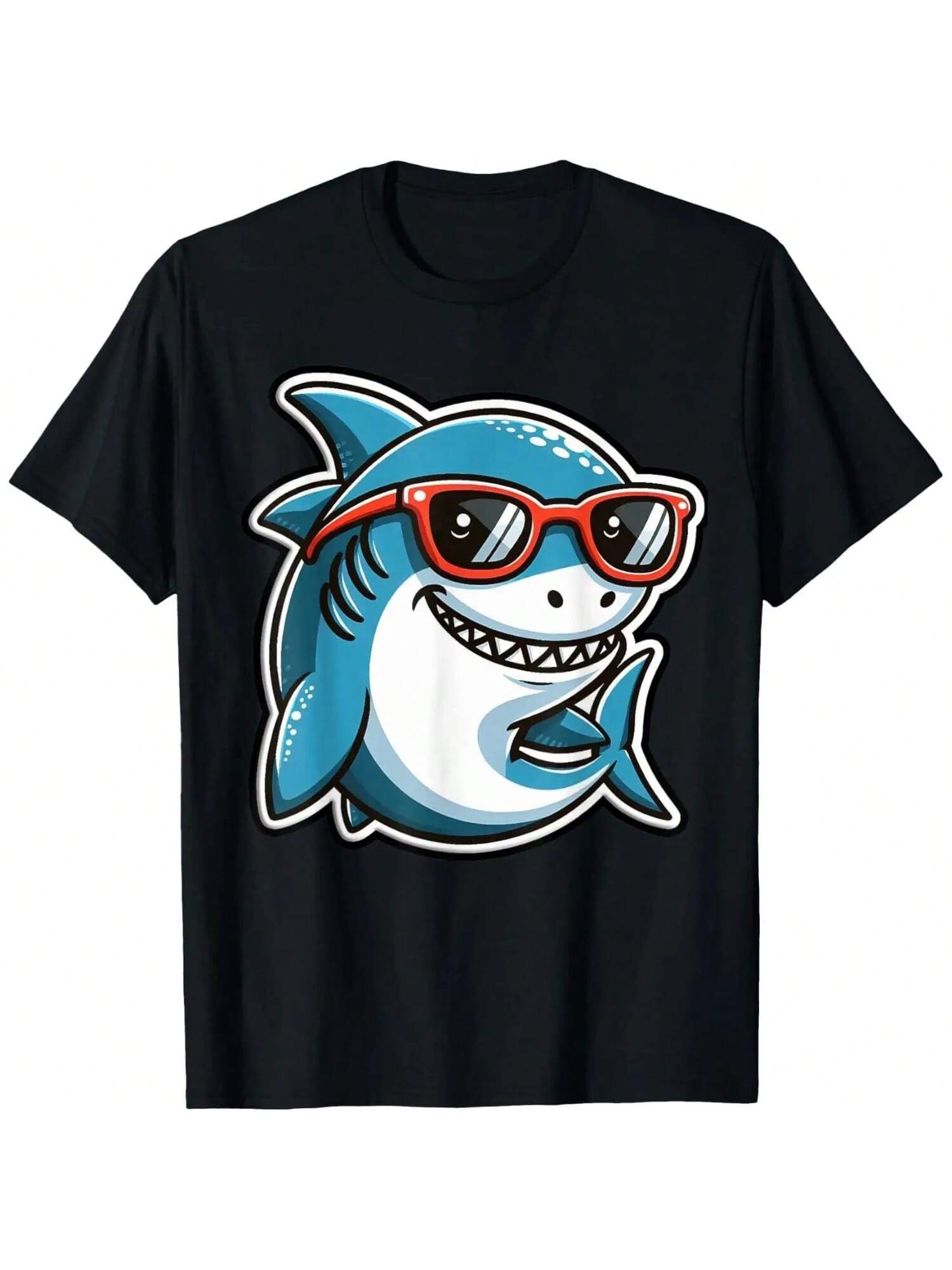 Cool Shark In Sunglasses 70s 80s 90s Funny Shark T-Shirt S разноцветный