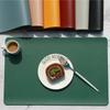 PVC Leather Non-Slip Placemat Kitchen Table Mat Heat Insulation Drink Cup Coasters Hot Pad Waterproof Bowl Placemat Home Decor