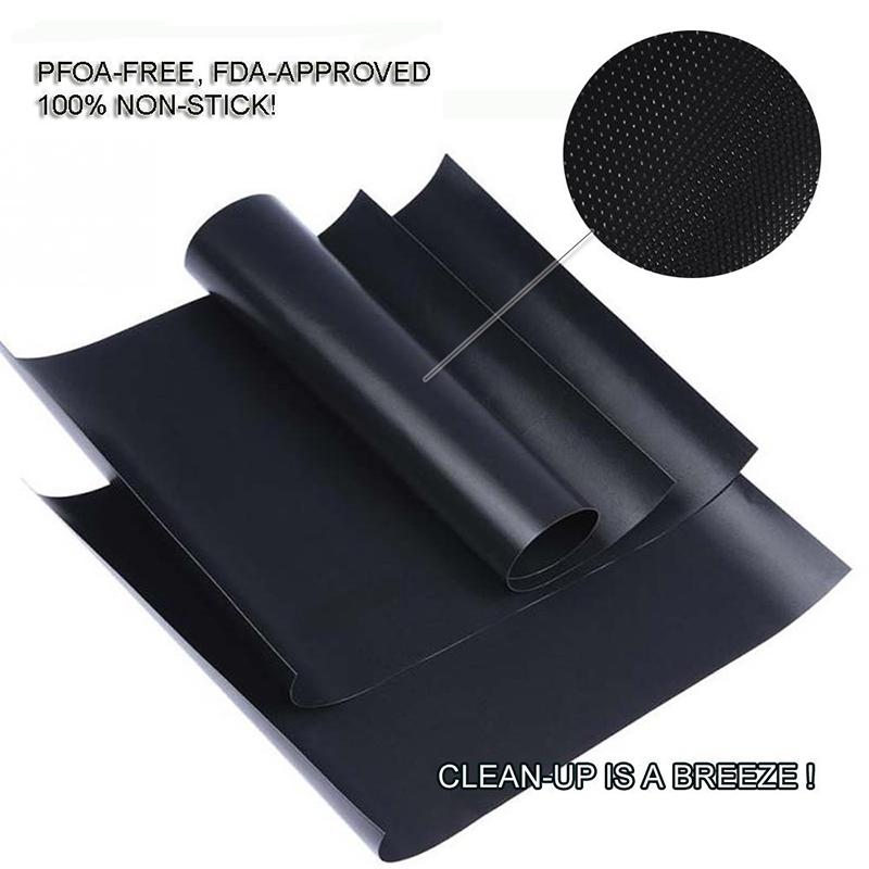 2Pcs BBQ Grill Mat Non-Stick Mat Heat Resistant Grill Mat Outdoor Baking Reusable Barbecue Party Mat 40X33Cm Grill Accessories