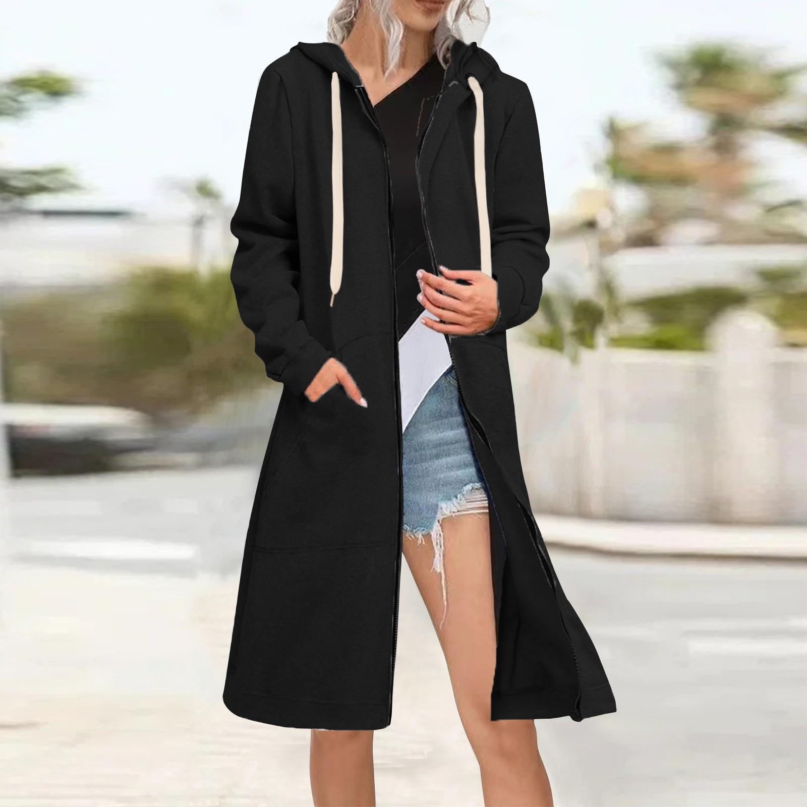 

Женская модная свободная куртка на молнии, кардиган, утепленная толстовка M