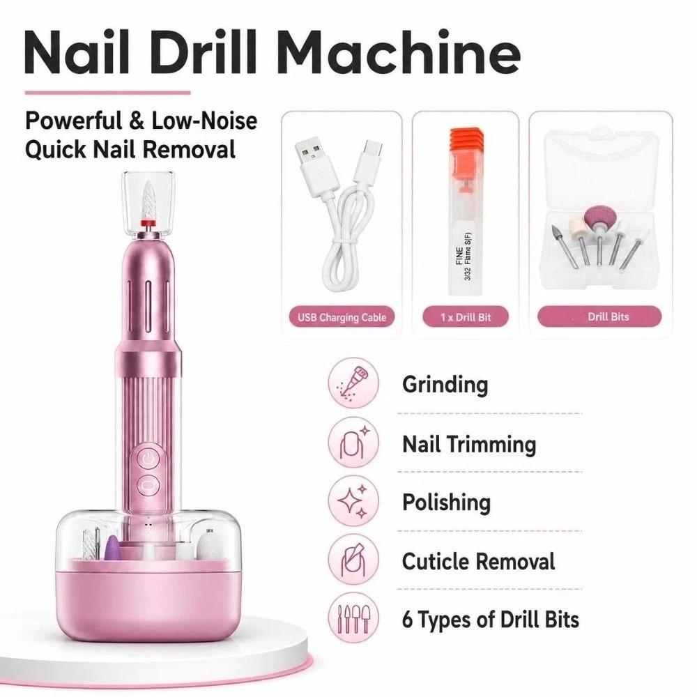 Portable Electric Nail Grinder durable Nail Polisher Nail Kit Nail Drill Machine Nail Art