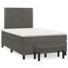 3137774 vidaXL Divan Bed and Mattress Dark Grey 120x200cm Velvet