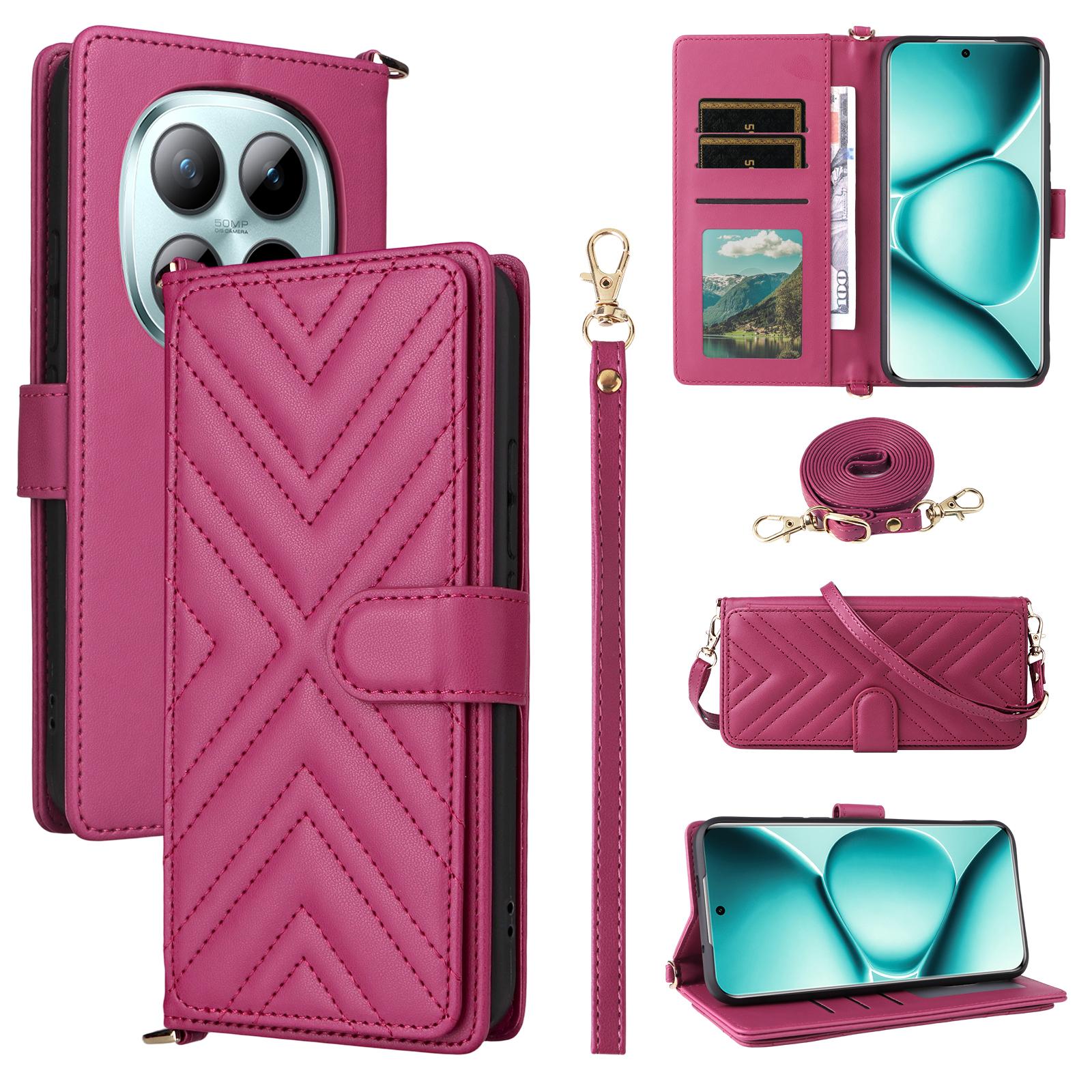 

For Xiaomi Redmi Note 15 Pro 4G (Global) Leather Case Stand Wallet Phone Cover with Shoulder/Wrist Strap