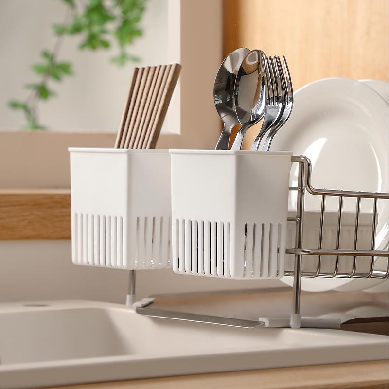 Japanese Wall-Mounted Kitchen Draining Basket & Bowl Rack - No-Drill Storage Solution