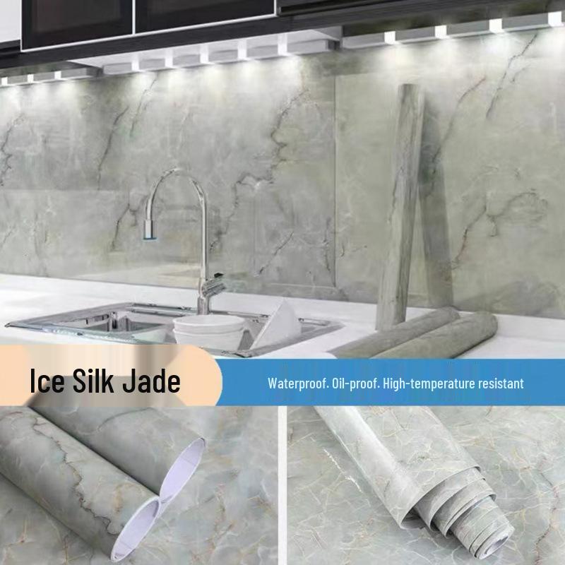Oil-Proof Waterproof Self-Adhesive Protective Film for Kitchen Countertops and Cabinets.