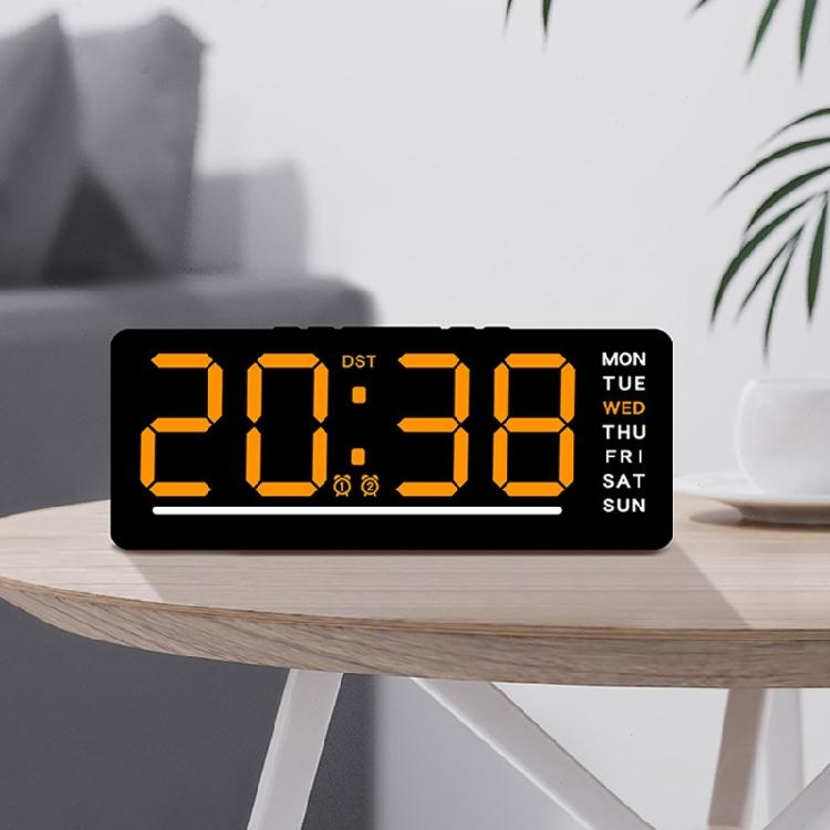 LED Clock Integrating Time Temperature And Date Display For Living Room Decoration USB Desktop Alarm Clock