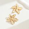 Vintage Metall Goldfarbe Blume Große Ohrringe Für Frauen Mode Floral Statement Ohrringe Schmuck Geschenk