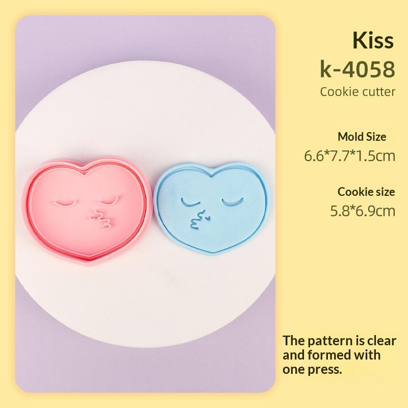 1/4Pcs 3D Valentine'S Day Wedding Cookie Cutters Biscuit Mold Cookie Mould Stamp Party Decor Baking Tools