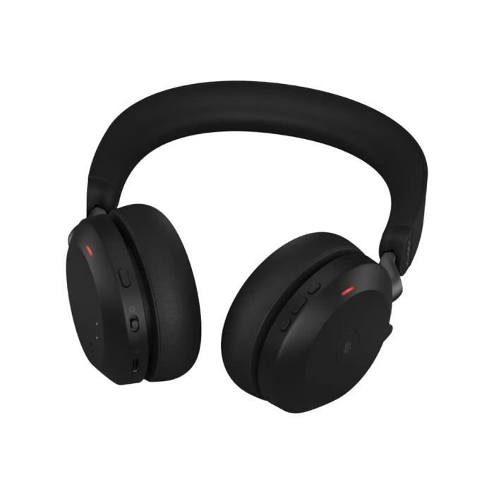 Hodesett - JABRA - Evolve2 75 - Trådløs og kablet Bluetooth - Aktiv støydemping - USB-A