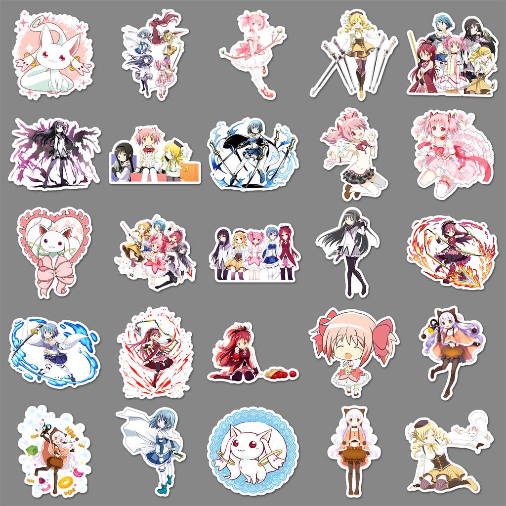 50 Small Round Graffiti Stickers Cartoon Japanese Comic Creative Decoration Mobile Phone Case Water Cup Suitcase Stickers