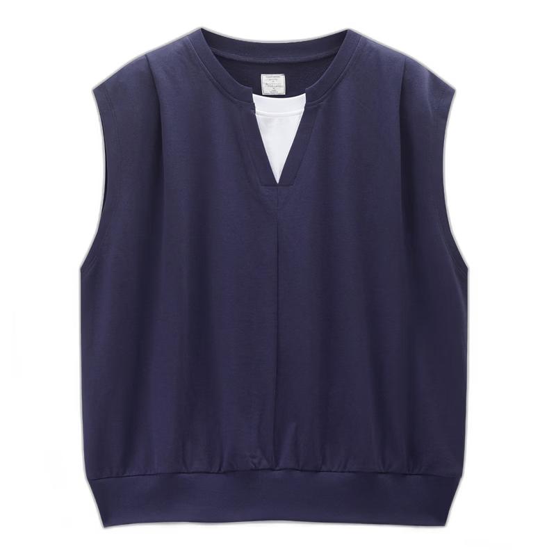 

Женская футболка Giordano с имитацией двойки, цветовыми блоками, из чистого хлопка, с летящими рукавами L