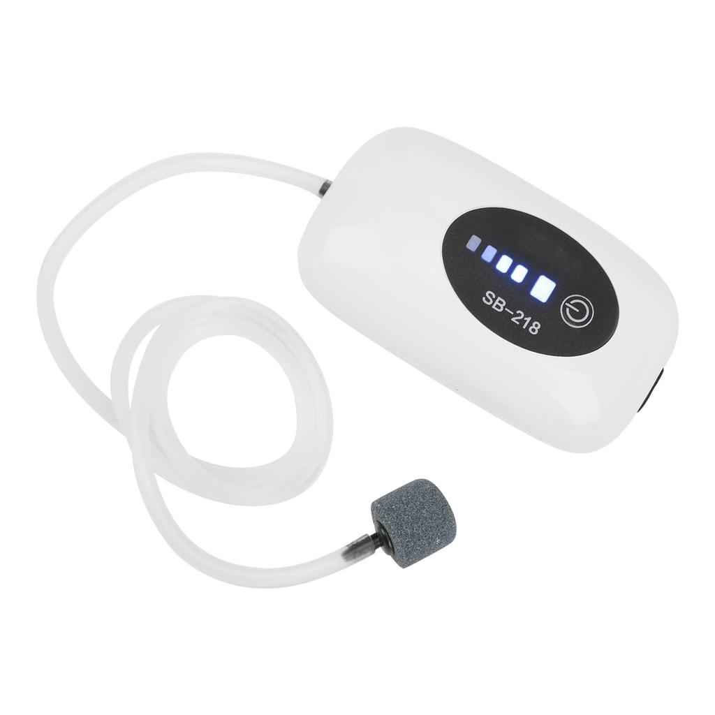 Oxygen Pump with Usb Cable Rechargeable Portable Mute Air Pump for Fish Tank Outdoor Fishing