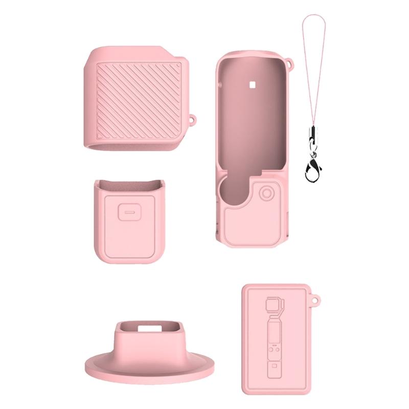 Fashionable Silicone Case Skin For Pocket 4 Camera Cover Vertical Stand And Wrist Strap NonSlip Grip Protectors