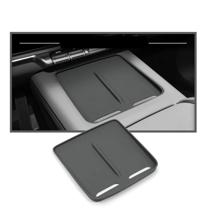 

Central Storage Dust-proof Mat Car Styling Central Control Wireless Charging Pad for Zeekr 7X 2026 2026 Silicone Accessories сірий колір