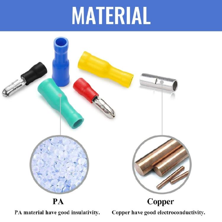 Easy to Use 200pcs Wire Terminals Assortment Includes Male & Female Connectors Assorted Connector Set Simple Installation