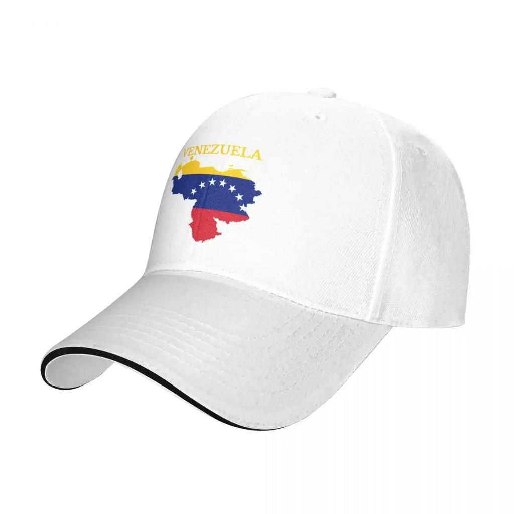 Venezuela-Kartenflaggen-Baseballkappe, Hip-Hop-Stil, venezolanische Sandwich-Mütze, Unisex, verstellbare Kopfbedeckung, Trainingsmütze
