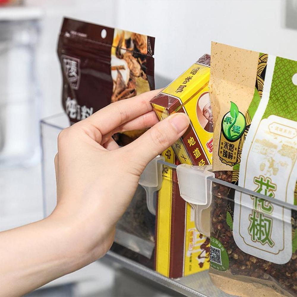 10Pcs/Lot Refrigerator Storage Partition Board Retractable Plastic Divider Storage Splint Kitchen Bottle Can Shelf Organizer