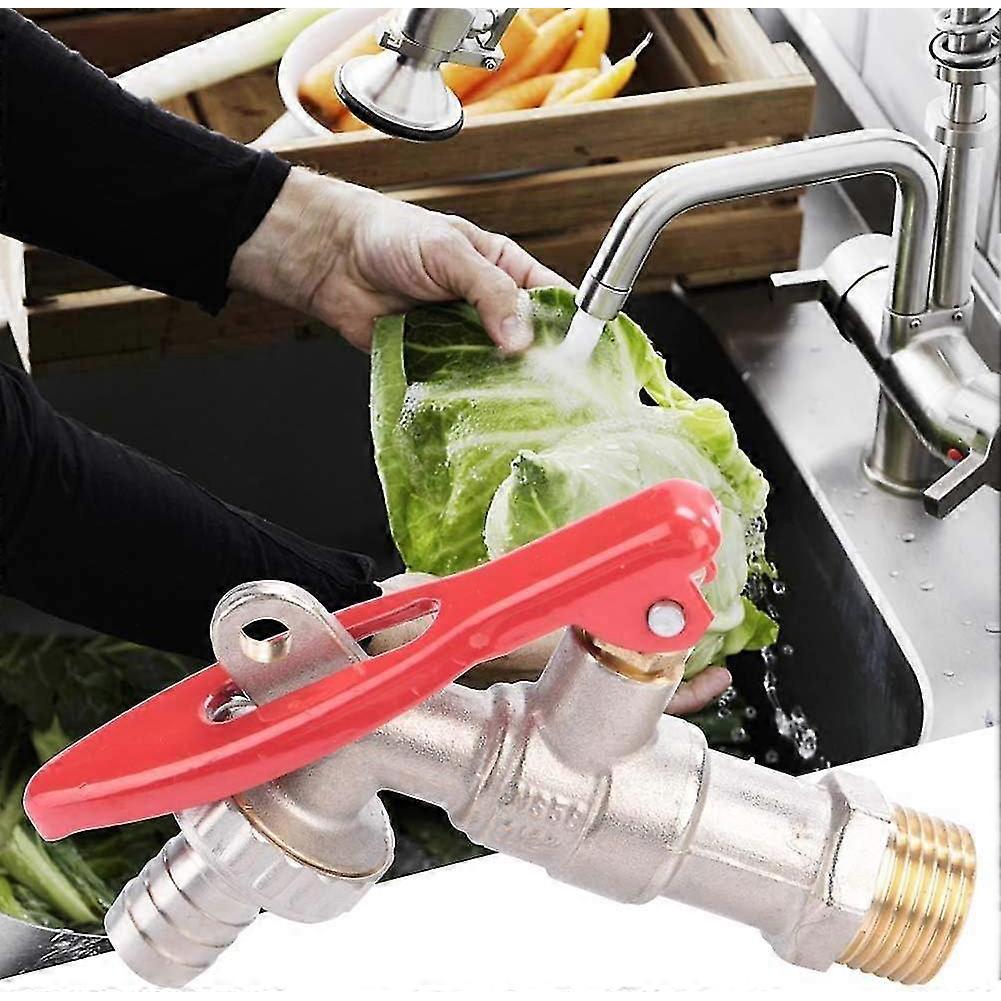 1/2" BSP Garden Water Tap Brass Thread Lockable Faucet Home Outdoor Garden Tool 1PCS
